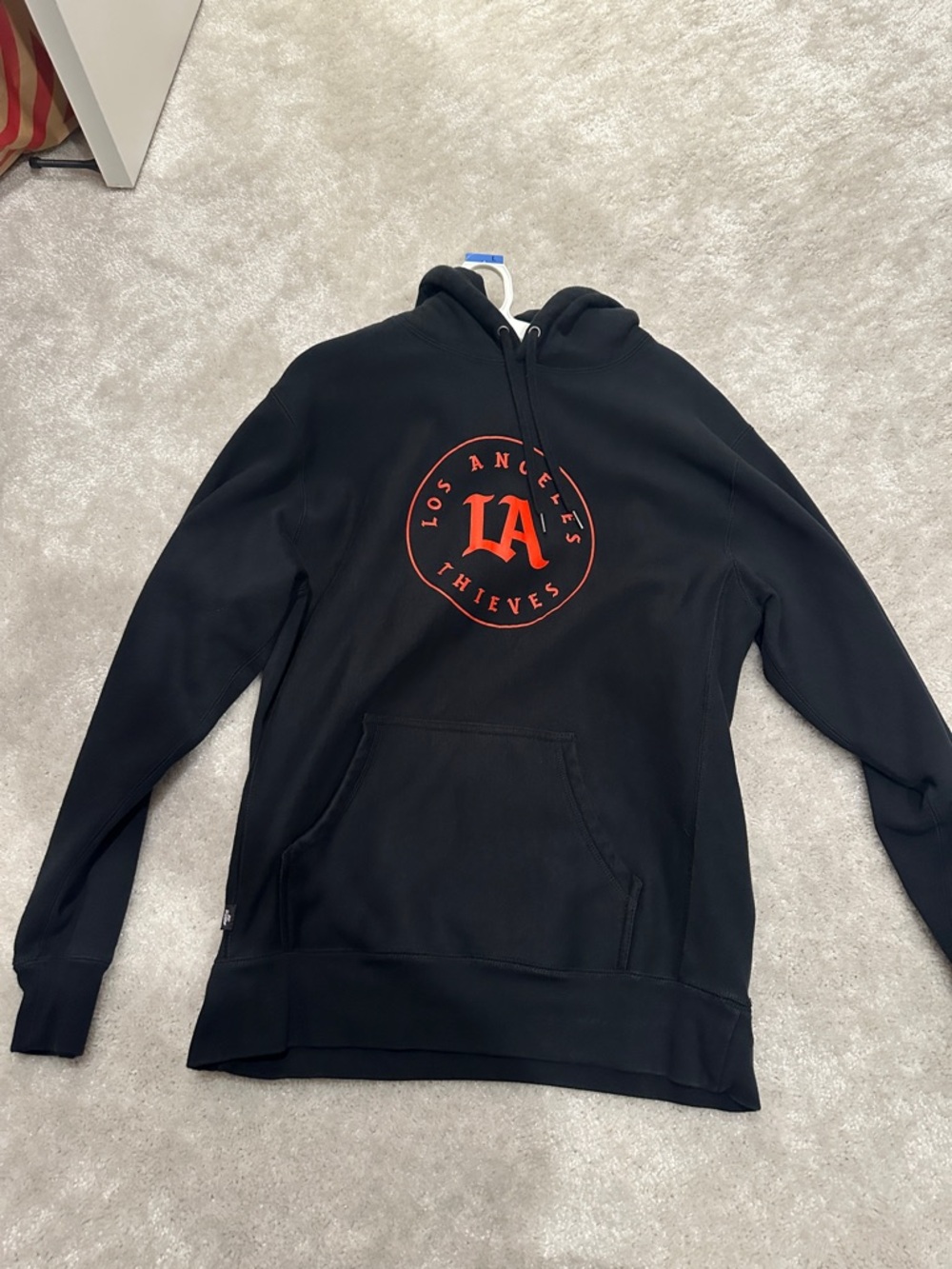 100 Thieves Black Pullover Hoodie - Black with Red Logo